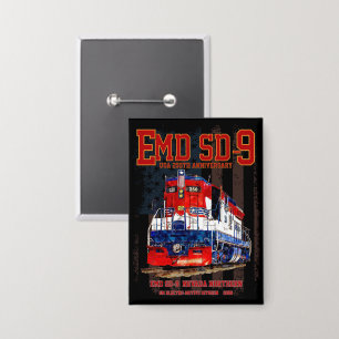 EMD SD-9 Lokomotive USA 250-Jahr-Feier Lackierung Button