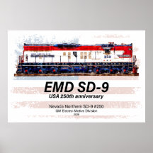 EMD SD-9 Lokomotive USA 250. Jubiläumsbemalung
