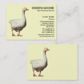 Emden Goose - blassgelb Visitenkarte (Vorne/Hinten)
