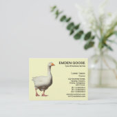 Emden Goose - blassgelb Visitenkarte (Stehend Vorderseite)