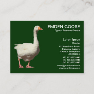 Emden Goose - Dunkler Wald grün Visitenkarte