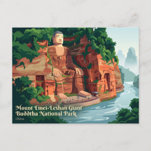 Emei-Berg-Leshan-Riesenbuddha-Nationalpark China Postkarte