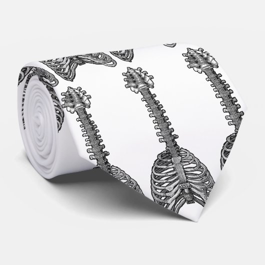 emek_bone_geetar_tie_white krawatte (Gerollt)