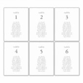 EMELIA 4 x 5,5" Sitzkarte Hochzeitsweinetiketten Aufkleber (Vorderseite)