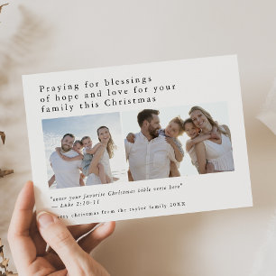 EMELIA Black Foto Einzigartige Bibelzitate Weihnac Feiertagskarte