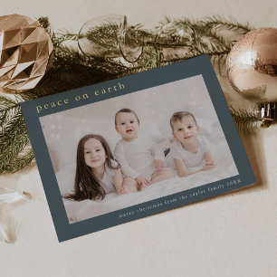 EMELIA Blue Foil Foto Weltfrieden Weihnachten Folien Feiertagskarte