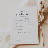 EMELIA Boho Baby Predictions Baby Shower Game Card Einladung