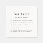 EMELIA Boho Minimalistische einmalige Fun Fakt Hoc Serviette (Vorderseite)