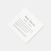 EMELIA Boho Minimalistische einmalige Fun Fakt Hoc Serviette (Ecke)