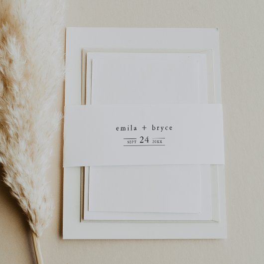 EMELIA Boho Minimalistische einzigartige neutrale Einladungsbanderole