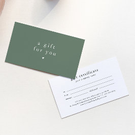 EMELIA Boho Sage Voucher Geschenkgutschein Vorlage