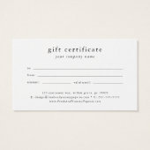 EMELIA Boho Sage Voucher Geschenkgutschein Vorlage (Rückseite)