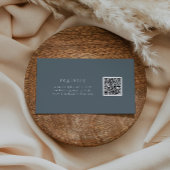 EMELIA Dark Blue Minimalistisch QR Code Gift Regis Begleitkarte