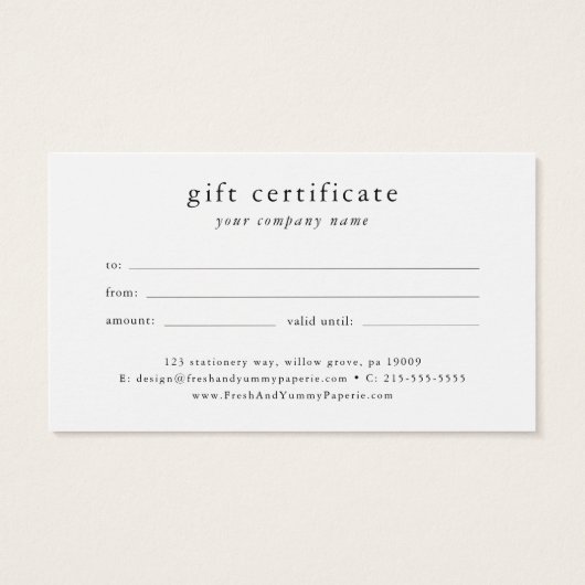 EMELIA Dark Blue Voucher Geschenkgutschein Vorlage (Rückseite)