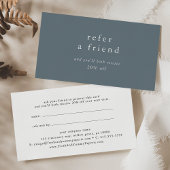 EMELIA Dusty Blue Minimal Rabatt für Freunde Empfehlungskarte