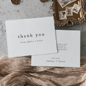 EMELIA Einzigartig Schwarz-weiß Minimalistisch Dankeskarte