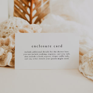 EMELIA Einzigartige Schwarz-weiße Boho Einfache Ba Begleitkarte