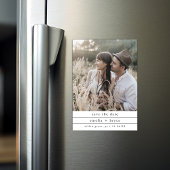 EMELIA Einzigartiges Foto - Neutrale Hochzeit rett Magneteinladung