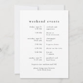 EMELIA Einzigartiges neutrales Rustikales Bachelor Einladung (Rückseite)