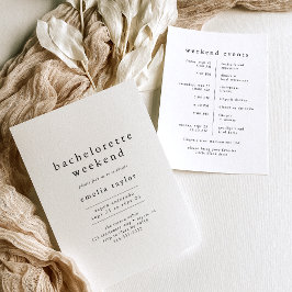 EMELIA Einzigartiges neutrales Rustikales Bachelor Einladung