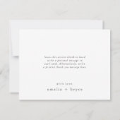 EMELIA Flat Nature Rustic Woodland 2 Foto Hochzeit Dankeskarte (Rückseite)