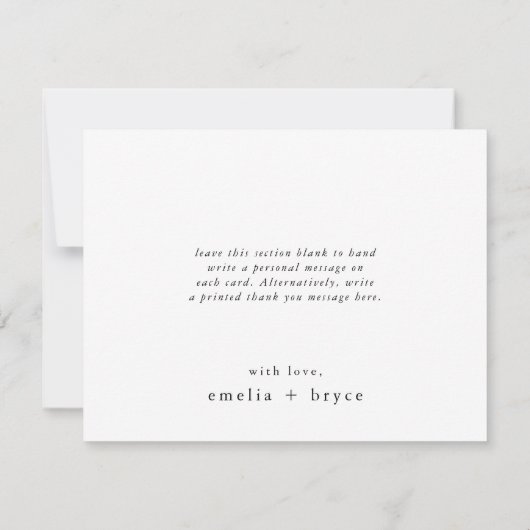 EMELIA Flat Simple Modern Boho Multi Foto Wedding Dankeskarte (Rückseite)