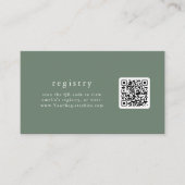 EMELIA Forest Sage Green QR Code Gift Registry Begleitkarte (Vorderseite)