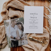 EMELIA Foto Minimalistische einzigartige neutrale Einladung