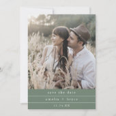 EMELIA Foto Natur Rustikale Einfache Waldhochzeit Save The Date (Vorderseite)