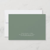 EMELIA Foto Simple Sage Green Boho Rustikale Hochz Save The Date (Rückseite)