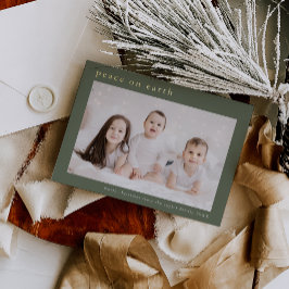 EMELIA Green Foil Foto Weltfrieden Weihnachten Folien Feiertagskarte