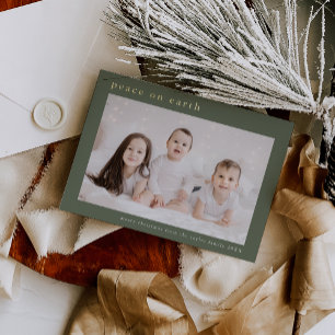 EMELIA Green Foil Foto Weltfrieden Weihnachten Folien Feiertagskarte