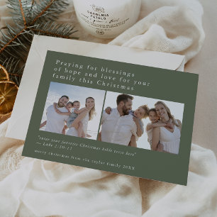 EMELIA Green Foto Einzigartige Bibelzitate Weihnac Feiertagskarte