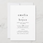 EMELIA Lässige Minimalistische, einzigartige neutr Einladung (Vorderseite)