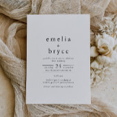 EMELIA Lässige Minimalistische, einzigartige neutr Einladung