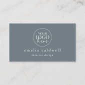 EMELIA Logo Minimal Dusty Blue Minimalistisch Rust Visitenkarte (Vorderseite)