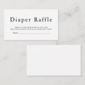 EMELIA Minimal Baby Shower Raffle Card Begleitkarte (Vorne/Hinten)