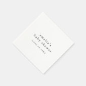 EMELIA Minimal Rustic Simple Baby Shower Napkins Serviette (Ecke)