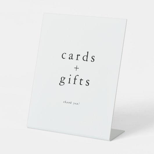 EMELIA Minimalistische Einfache Karten und Geschen Sockelschild (Vorderseite)