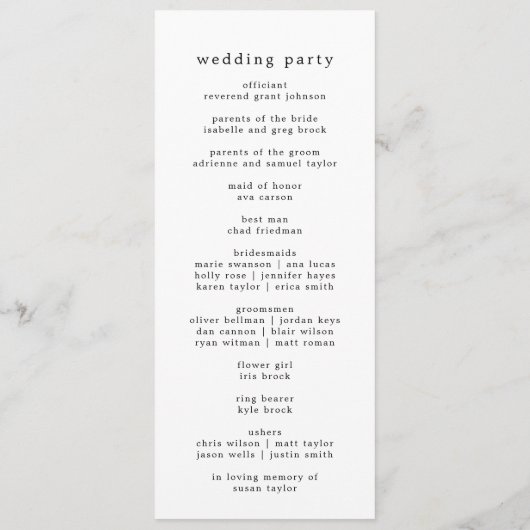 EMELIA Minimalistische einzigartige neutrale rusti Programm (Rückseite)