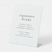 EMELIA Minimalistischer einzigartiger Hochzeitstit Sockelschild (Vorderseite)