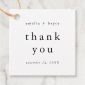 EMELIA Modern Boho Minimalistisch Wedding Vielen D Geschenkanhänger (Vorderseite)