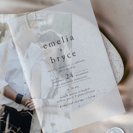 EMELIA Modern Boho Minimalistische, einzigartige S Pergament Einladungen
