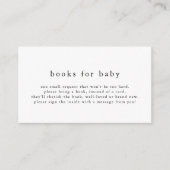 EMELIA Moderne, einfache Baby-Duschbücher für Baby Begleitkarte (Vorderseite)