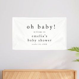 EMELIA Moderne minimale rustikale, einfache Babydu Banner
