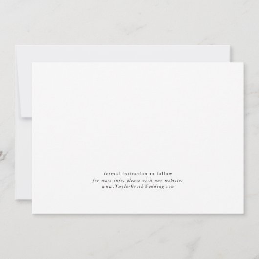 EMELIA Modernes Boho Foto Rustikale Minimalistisch Save The Date (Rückseite)