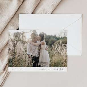 EMELIA Modernes Boho Foto Rustikale Minimalistisch Save The Date