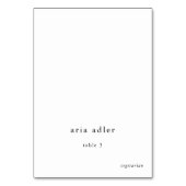 EMELIA Modernes Boho Minimalistisch Hochzeiten Pla Tischnummer (Vorderseite)