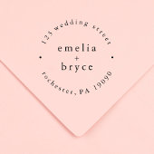 EMELIA Monogram Simple Boho Wedding Rubber Briefma Gummistempel