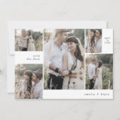 EMELIA Multi Foto Winter Minimalistisch Boho Weddi Save The Date (Vorderseite)